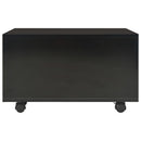 vidaXL magasfényű fekete szerelt fa dohányzóasztal 60 x 60 x 35 cm