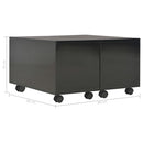 vidaXL magasfényű fekete szerelt fa dohányzóasztal 60 x 60 x 35 cm