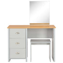 vidaXL szürke öltözőasztal tükörrel és ülőkével 104 x 45 x 131 cm