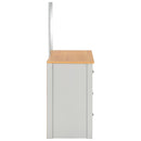 vidaXL szürke öltözőasztal tükörrel és ülőkével 104 x 45 x 131 cm