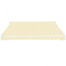 vidaXL krémfehér kézi működtetésű összecsukható napellenző 600 cm