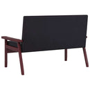 vidaXL kétszemélyes fekete műbőr kanapé