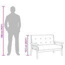 vidaXL kétszemélyes fekete műbőr kanapé