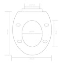 vidaXL fekete gyorsan szerelhető WC-ülőke lassan csukódó fedéllel