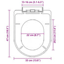vidaXL fekete gyorsan szerelhető WC-ülőke lassan csukódó fedéllel
