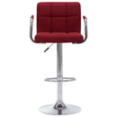 vidaXL bordó szövet bárszék