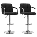 vidaXL 2 db fekete szövet bárszék