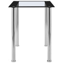 vidaXL fekete és átlátszó edzett üveg étkezőasztal 120 x 60 x 75 cm