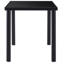 vidaXL fekete edzett üveg étkezőasztal 140 x 70 x 75 cm