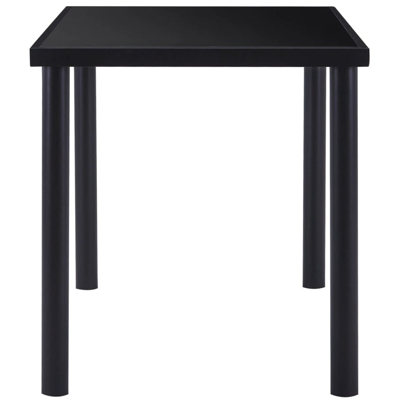 vidaXL fekete edzett üveg étkezőasztal 140 x 70 x 75 cm