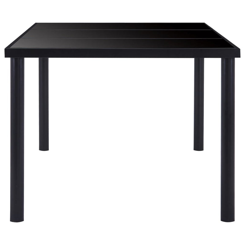 vidaXL fekete edzett üveg étkezőasztal 160 x 80 x 75 cm