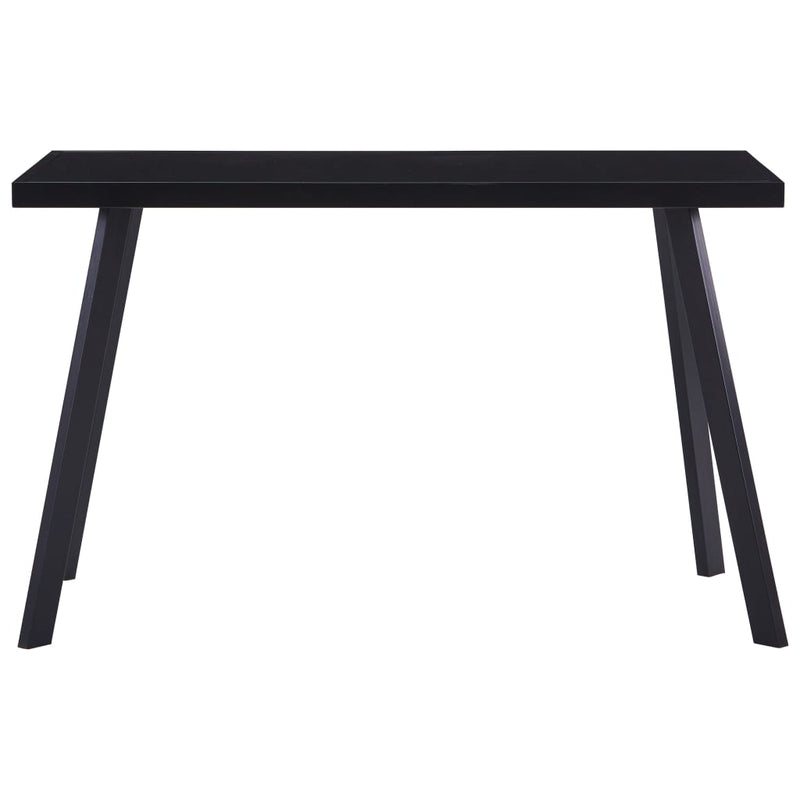 vidaXL fekete edzett üveg étkezőasztal 120 x 60 x 75 cm