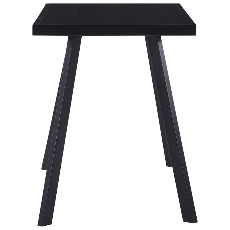 vidaXL fekete edzett üveg étkezőasztal 120 x 60 x 75 cm