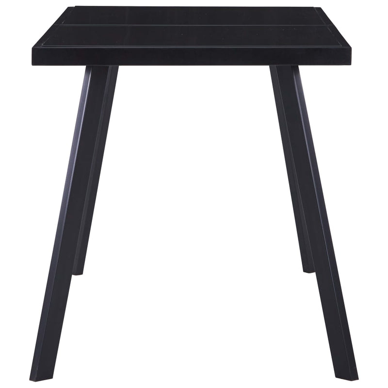 vidaXL fekete edzett üveg étkezőasztal 140 x 70 x 75 cm