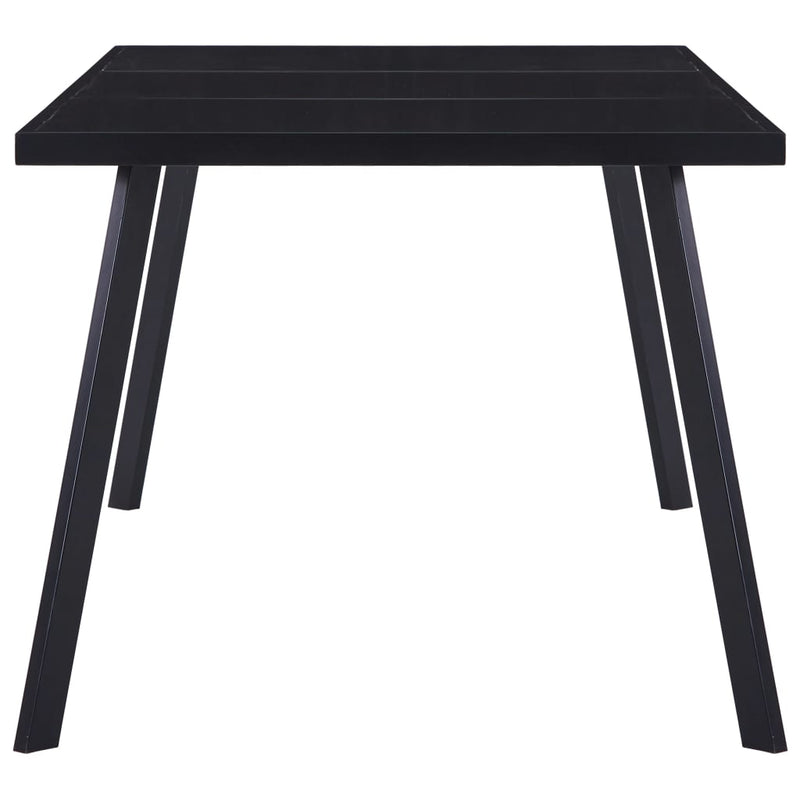 vidaXL fekete edzett üveg étkezőasztal 160 x 80 x 75 cm