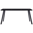 vidaXL fekete edzett üveg étkezőasztal 180 x 90 x 75 cm