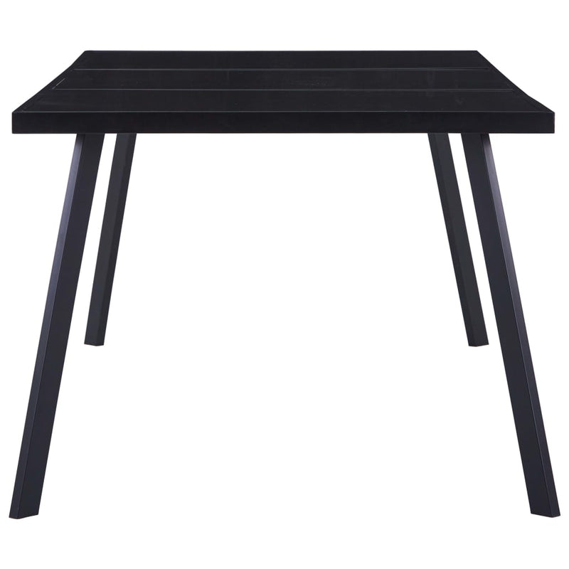 vidaXL fekete edzett üveg étkezőasztal 200 x 100 x 75 cm