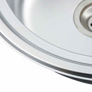 vidaXL rozsdamentes acél ovális mosogatótálca szűrővel és bűzelzáróval