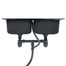 vidaXL kétmedencés rozsdamentes acél mosogató szűrővel és szifonnal