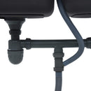 vidaXL kétmedencés rozsdamentes acél mosogató szűrővel és szifonnal