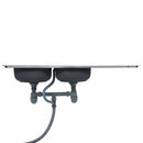 vidaXL kétmedencés rozsdamentes acél mosogató szűrővel és szifonnal