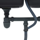 vidaXL kétmedencés rozsdamentes acél mosogató szűrővel és szifonnal