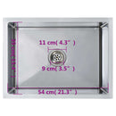 vidaXL kézzel készített rozsdamentes acél konyhai mosogató