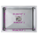 vidaXL kézzel készített rozsdamentes acél konyhai mosogató