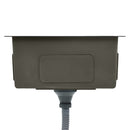 vidaXL fekete kézzel készített rozsdamentes acél konyhai mosogató