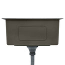 vidaXL fekete kézzel készített rozsdamentes acél konyhai mosogató