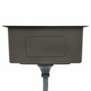 vidaXL fekete kézzel készített rozsdamentes acél konyhai mosogató