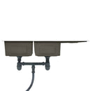 vidaXL fekete kézzel készített rozsdamentes acél konyhai mosogató