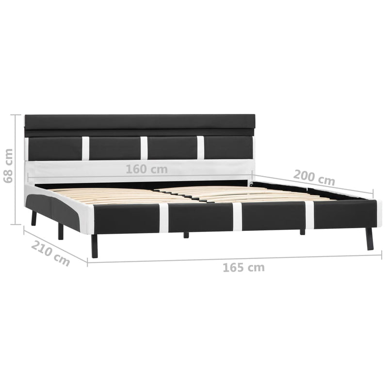 vidaXL szürke LED-es műbőr ágykeret 160 x 200 cm