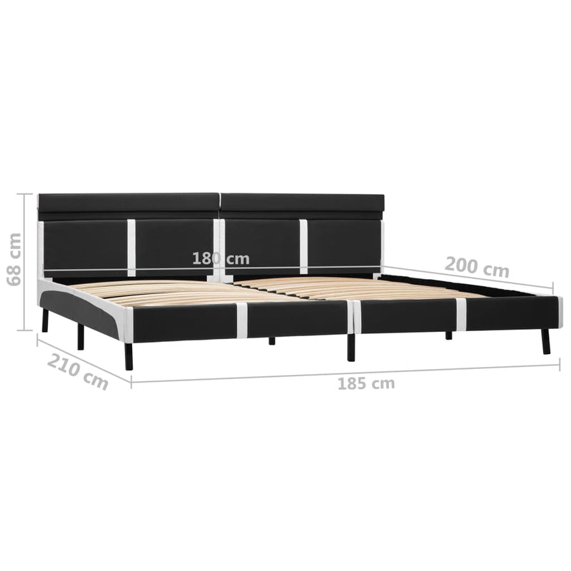 vidaXL szürke LED-es műbőr ágykeret 180 x 200 cm