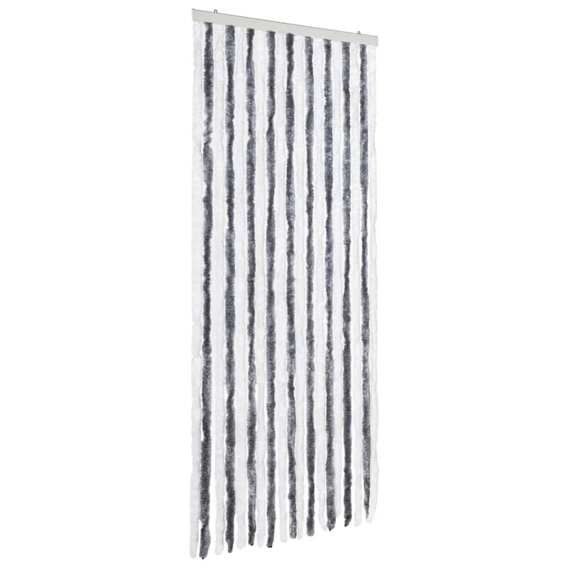 vidaXL szürke és fehér zsenília rovarfüggöny 56 x 185 cm