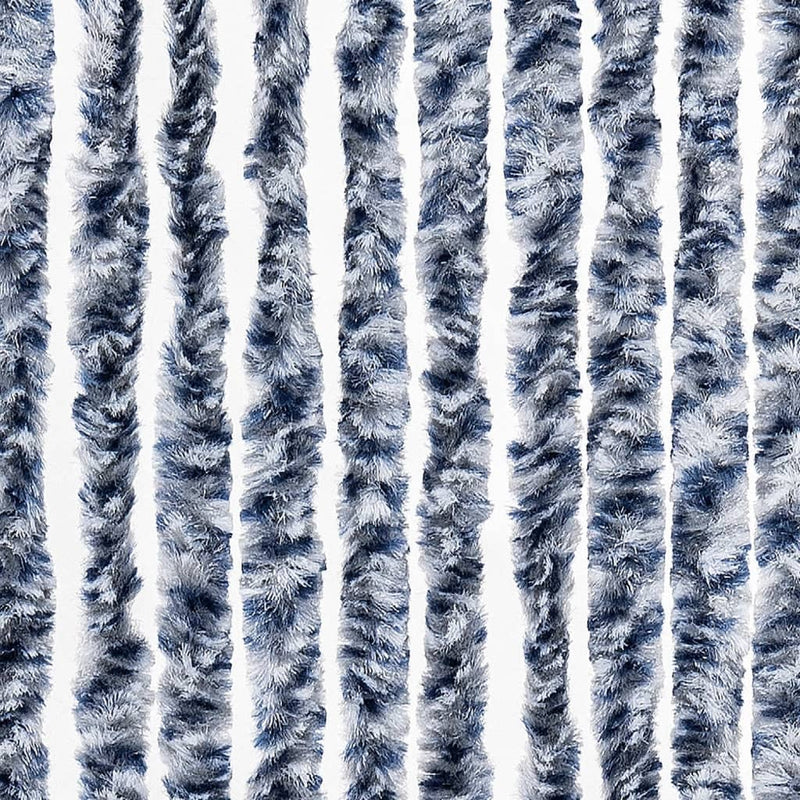 vidaXL kék, fehér és ezüstszínű zsenília rovarfüggöny 100 x 220 cm