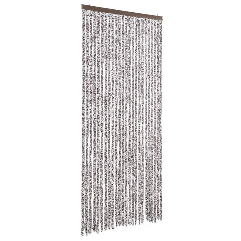 vidaXL barna és bézs zsenília rovarfüggöny 100 x 220 cm