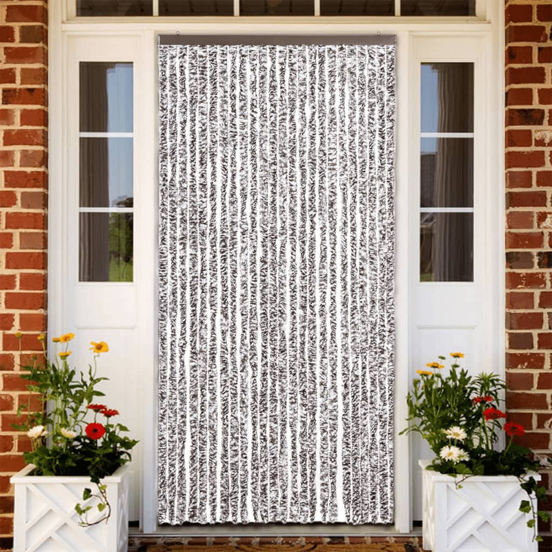 vidaXL barna és bézs zsenília rovarfüggöny 100 x 220 cm