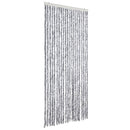 vidaXL fehér és szürke zsenília rovarfüggöny 90 x 220 cm