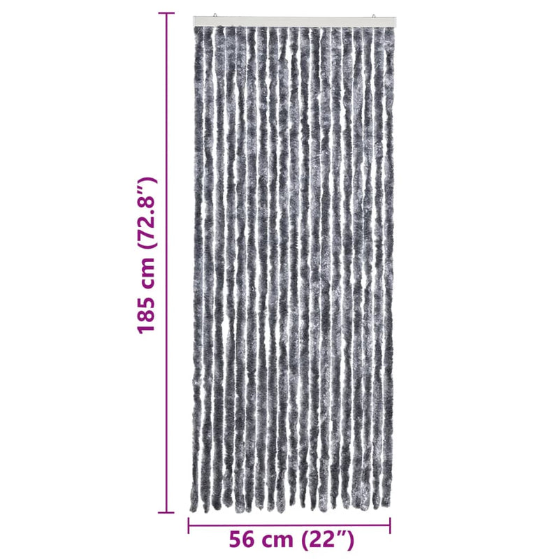 vidaXL ezüstszínű zsenília rovarfüggöny 56 x 185 cm