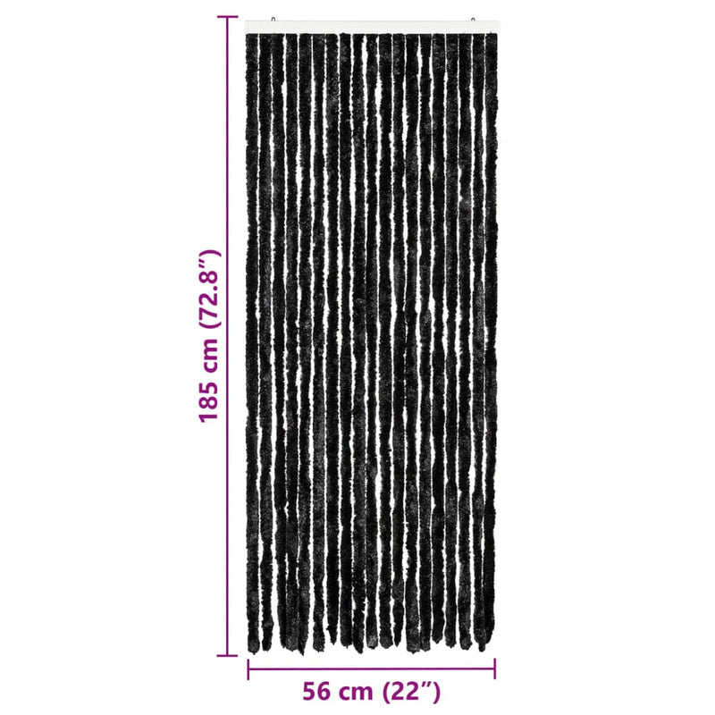 vidaXL antracitszürke zsenília rovarfüggöny 56 x 185 cm