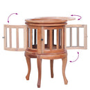 vidaXL természetes színű tömör mahagóni vitrinszekrény 50 x 50 x 76 cm