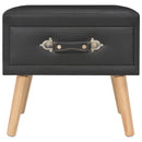 vidaXL 2 db fekete műbőr éjjeliszekrény 40 x 35 x 40 cm