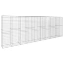 vidaXL horganyzott acél gabion fal fedéllel 600 x 50 x 200 cm