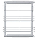 vidaXL ezüstszínű 3 szintes kihúzható konyhai drótkosár 47x15,5x55,5cm