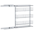 vidaXL ezüstszínű 3 szintes kihúzható konyhai drótkosár 47x15,5x55,5cm