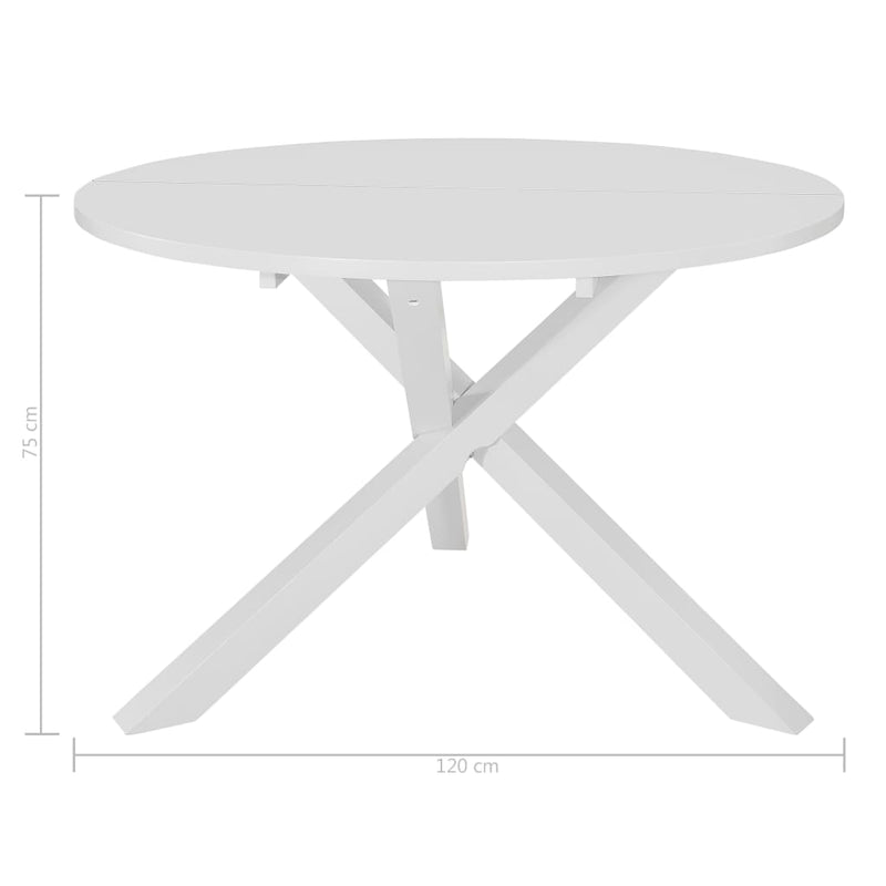 vidaXL 5-részes fehér MDF étkezőgarnitúra