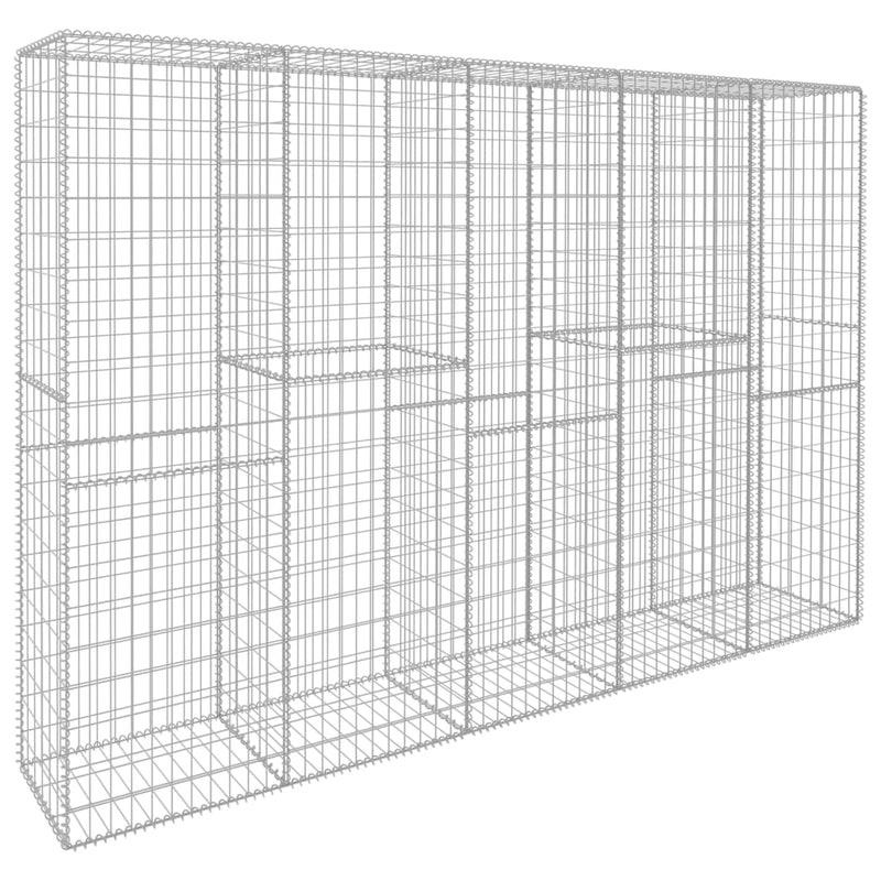 vidaXL horganyzott acél gabion fal fedéllel 300 x 50 x 200 cm