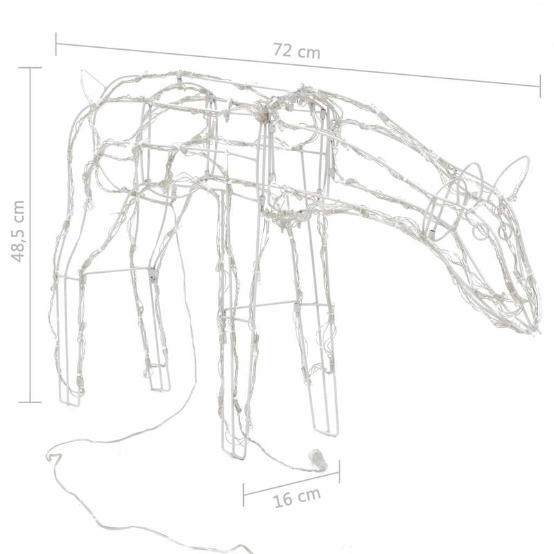 vidaXL 3 részes karácsonyi rénszarvasos díszvilágítás 229 LED