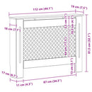 vidaXL fehér MDF radiátorburkolat 112 x 19 x 81,5 cm